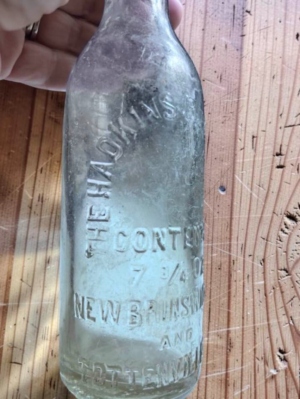 SCARE Hankins Bottling Co 7 3/4 oz New Bruswick NJ and Tottenville, NY Bottle - Picture 7 of 8